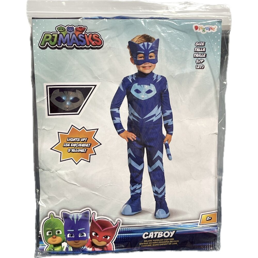 Disguise PJ Masks Catboy Suit Light Up Halloween Costume Youth Blue Kid SMALL 2T